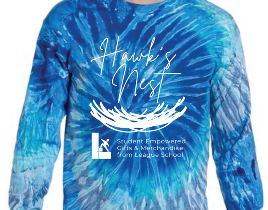 T-Shirt - Long Sleeve in Royal/Turquoise Tie-Dye