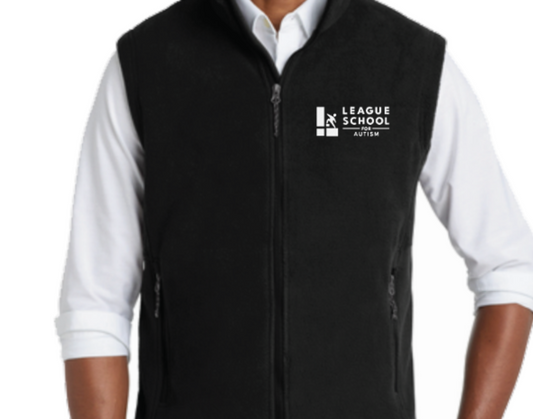 Vest - Fleece Full Zip Vest in Black